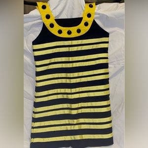 Yellow and Black Girls Dress